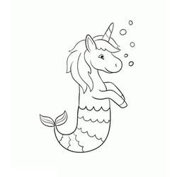 Coloring page: Mermaid Unicorn (Characters) #186426 - Free Printable Coloring Pages