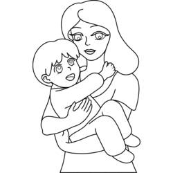 Coloring page: Mom (Characters) #101189 - Printable coloring pages