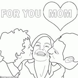 Coloring page: Mom (Characters) #101252 - Free Printable Coloring Pages