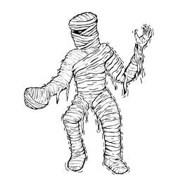 Coloring page: Mummy (Characters) #147657 - Printable Coloring Pages