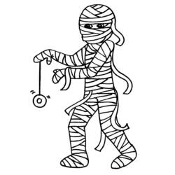 Coloring page: Mummy (Characters) #147660 - Printable Coloring Pages