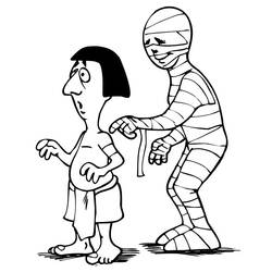 Coloring page: Mummy (Characters) #147676 - Printable Coloring Pages