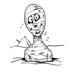 Coloring page: Mummy (Characters) #147678 - Printable coloring pages