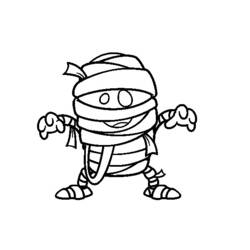 Coloring page: Mummy (Characters) #147685 - Printable Coloring Pages