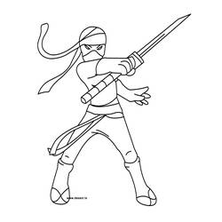 Coloring page: Ninja (Characters) #147907 - Printable coloring pages
