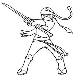 Ninja (Characters) coloring page #187808 to print and color
