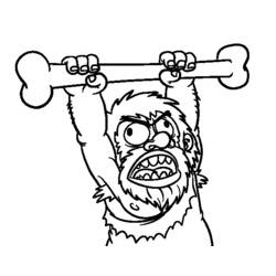 Coloring page: Prehistoric man (Characters) #150253 - Printable coloring pages