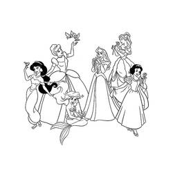 Coloring page: Princess (Characters) #85363 - Free Printable Coloring Pages