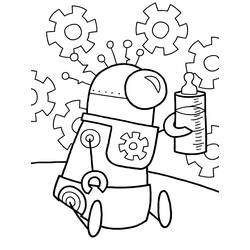 Coloring page: Robot (Characters) #106635 - Free Printable Coloring Pages