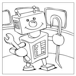 Coloring page: Robot (Characters) #106779 - Free Printable Coloring Pages