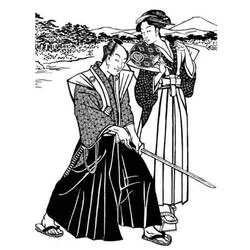 Coloring page: Samurai (Characters) #107387 - Printable coloring pages