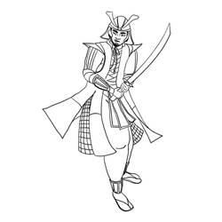 Coloring page: Samurai (Characters) #186152 - Free Printable Coloring Pages