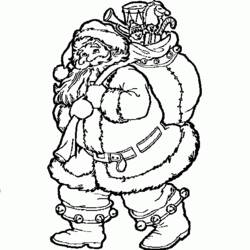 Coloring page: Santa Claus (Characters) #104700 - Free Printable Coloring Pages