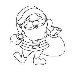 Coloring page: Santa Claus (Characters) #104748 - Printable coloring pages