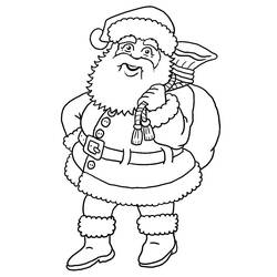 Coloring page: Santa Claus (Characters) #104752 - Printable coloring pages