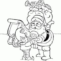 Coloring page: Santa Claus (Characters) #104758 - Free Printable Coloring Pages