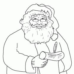 Coloring page: Santa Claus (Characters) #104974 - Free Printable Coloring Pages