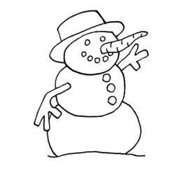Coloring page: Snowman (Characters) #89159 - Free Printable Coloring Pages