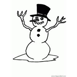 Coloring page: Snowman (Characters) #89170 - Free Printable Coloring Pages