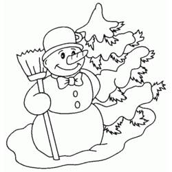 Coloring page: Snowman (Characters) #89192 - Free Printable Coloring Pages