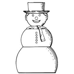 Coloring page: Snowman (Characters) #89216 - Free Printable Coloring Pages