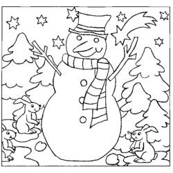 Coloring page: Snowman (Characters) #89219 - Free Printable Coloring Pages