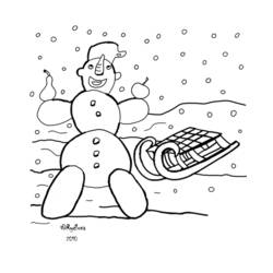 Coloring page: Snowman (Characters) #89236 - Free Printable Coloring Pages