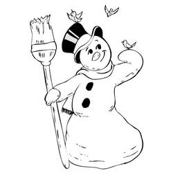 Coloring page: Snowman (Characters) #89248 - Free Printable Coloring Pages