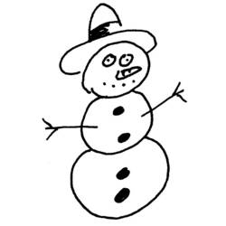 Coloring page: Snowman (Characters) #89255 - Printable coloring pages