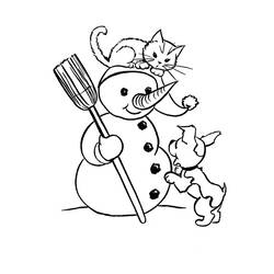 Coloring page: Snowman (Characters) #89264 - Free Printable Coloring Pages