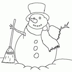 Coloring page: Snowman (Characters) #89286 - Free Printable Coloring Pages