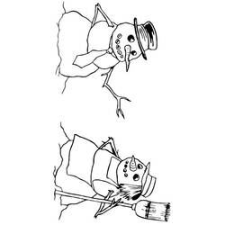 Coloring page: Snowman (Characters) #89299 - Free Printable Coloring Pages