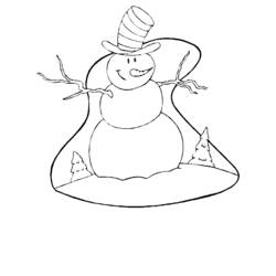 Coloring page: Snowman (Characters) #89304 - Free Printable Coloring Pages