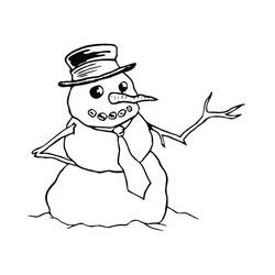 Coloring page: Snowman (Characters) #89306 - Free Printable Coloring Pages