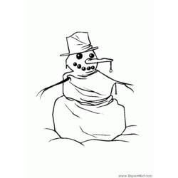 Coloring page: Snowman (Characters) #89316 - Free Printable Coloring Pages