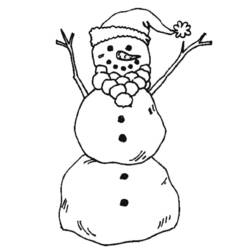 Coloring page: Snowman (Characters) #89321 - Free Printable Coloring Pages