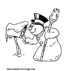 Coloring page: Snowman (Characters) #89331 - Free Printable Coloring Pages