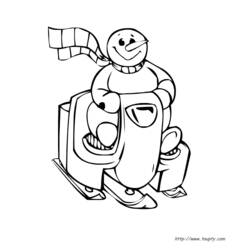Coloring page: Snowman (Characters) #89338 - Free Printable Coloring Pages