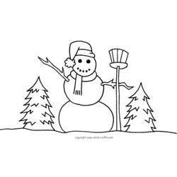 Coloring page: Snowman (Characters) #89349 - Printable coloring pages