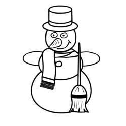 Coloring page: Snowman (Characters) #89362 - Free Printable Coloring Pages