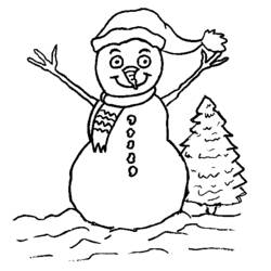 Coloring page: Snowman (Characters) #89380 - Free Printable Coloring Pages