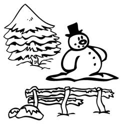 Coloring page: Snowman (Characters) #89384 - Free Printable Coloring Pages