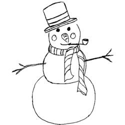 Coloring page: Snowman (Characters) #89388 - Free Printable Coloring Pages