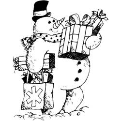 Coloring page: Snowman (Characters) #89395 - Free Printable Coloring Pages