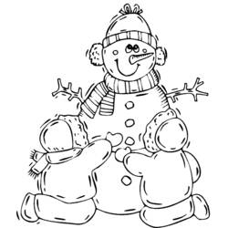 Coloring page: Snowman (Characters) #89397 - Free Printable Coloring Pages