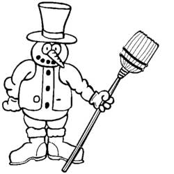 Coloring page: Snowman (Characters) #89414 - Free Printable Coloring Pages