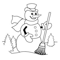 Coloring page: Snowman (Characters) #89448 - Printable coloring pages