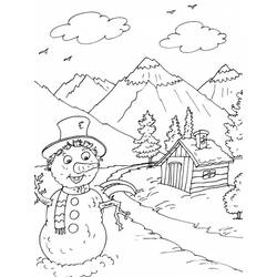 Coloring page: Snowman (Characters) #89471 - Printable coloring pages