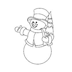 Coloring page: Snowman (Characters) #89472 - Free Printable Coloring Pages