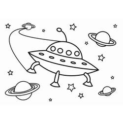 Coloring page: UFO (Characters) #103143 - Printable coloring pages